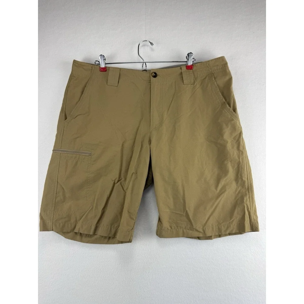 Columbia Shorts Mens 38 Tan Hiking Outdoor Cargo Zip Pocket NWOT
